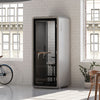 Quell Acoustic Soundproof Plus pod in light grey, modern office room and workspace