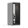 Quell Acoustic Plus Soundproof pod in grey, office pod with device shelf, angled product preview 