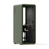 Quell Acoustic Soundproof pod in green, office pod with device shelf, angled product preview 
