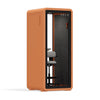 Quell Acoustic Plus Soundproof pod in orange, office pod with device shelf, angled product preview 