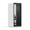 Quell Acoustic Plus Soundproof pod in white, office pod with device shelf, angled product preview