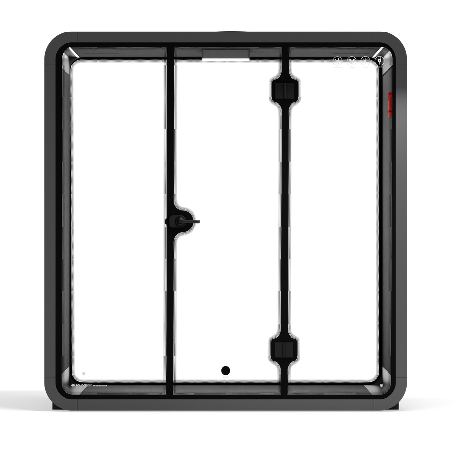 Quell - 4 Person Meeting BoothWooden / No Furniture / Dark Grey