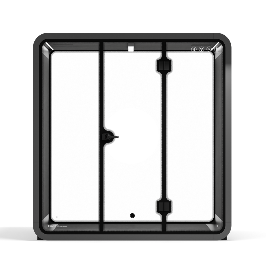 Meeting Booth Quell - 6 PersonWooden / No Furniture / Dark Grey