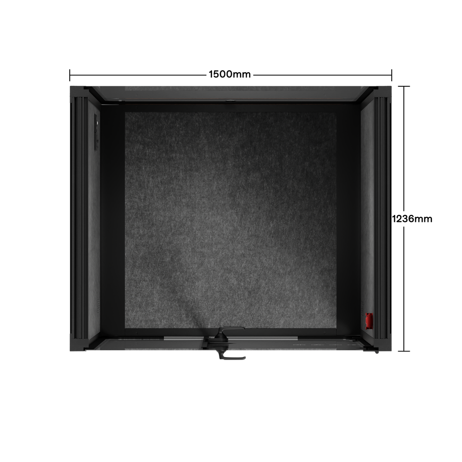 Office Phone Booth Quell - 2 PersonWooden / No Furniture / Dark Gray