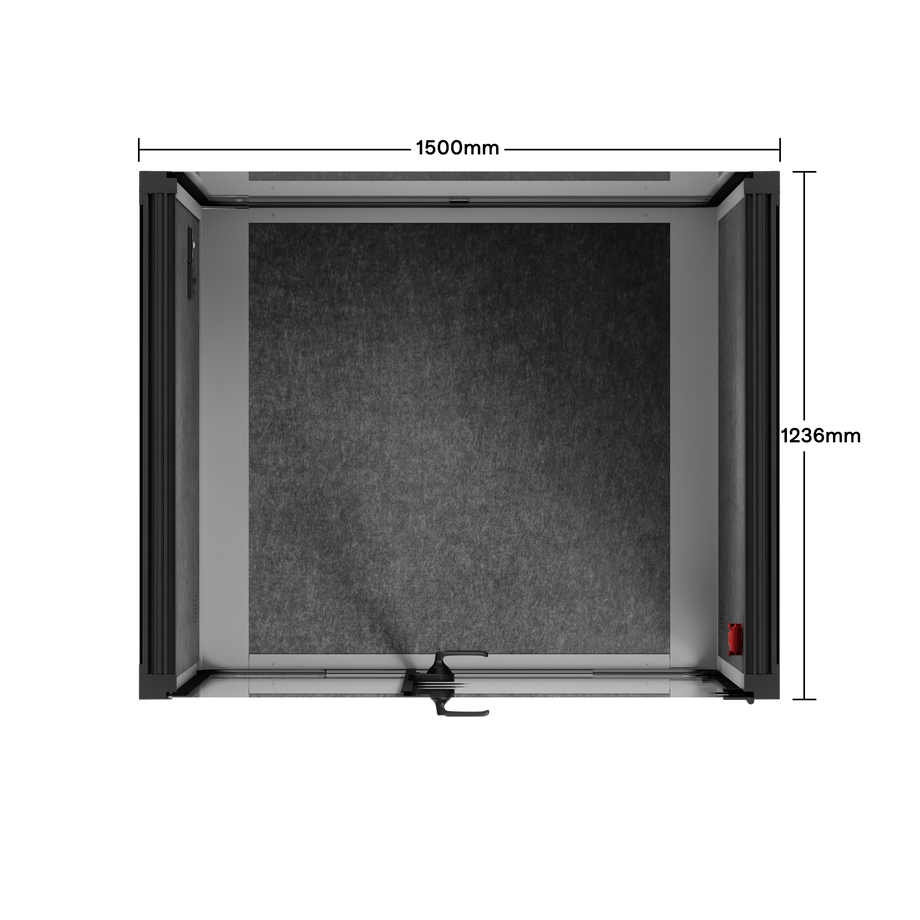 Office Phone Booth Quell - 2 PersonLight Grey / No Furniture / Dark Gray