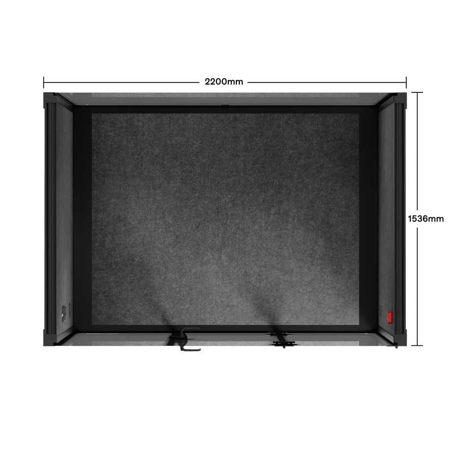 Quell - 4 Person Meeting BoothWooden / No Furniture / Dark Grey