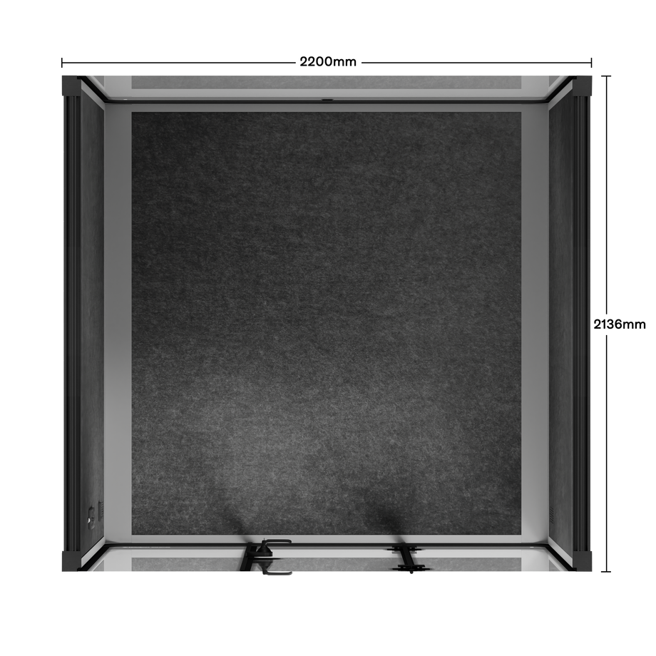 Meeting Booth Quell - 6 PersonLight Grey / No Furniture / Dark Grey