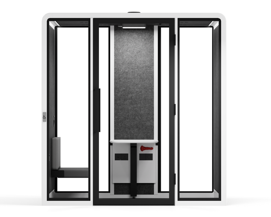 Access Meeting Booth - LargeWhite / Bench Furniture Only