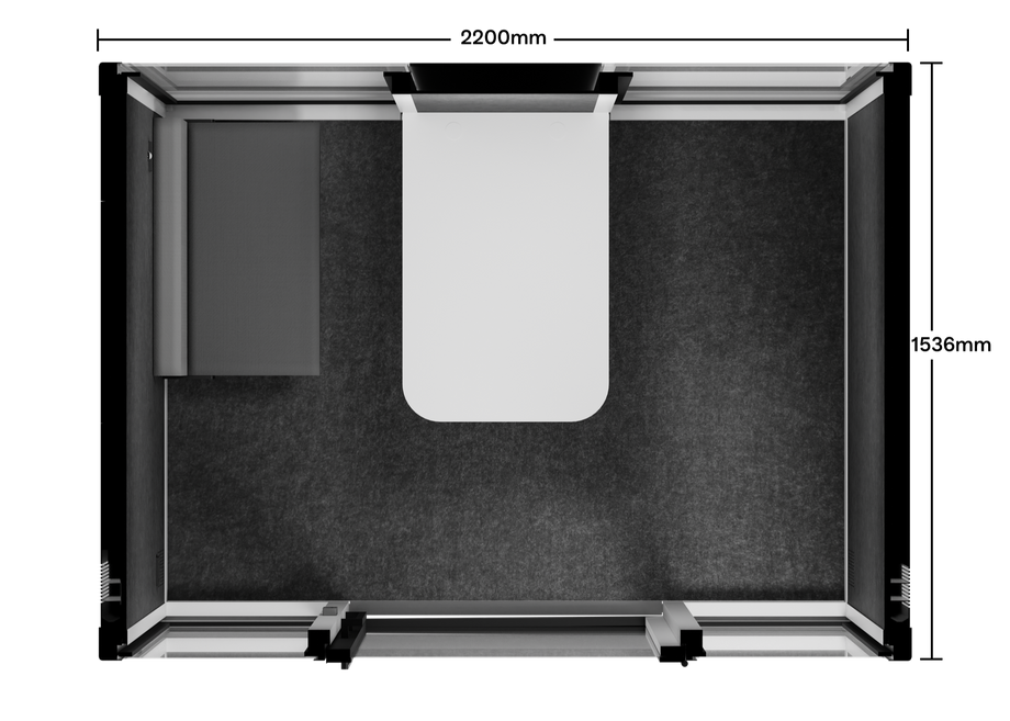 Access Meeting Booth - LargeWhite / Bench Furniture Only