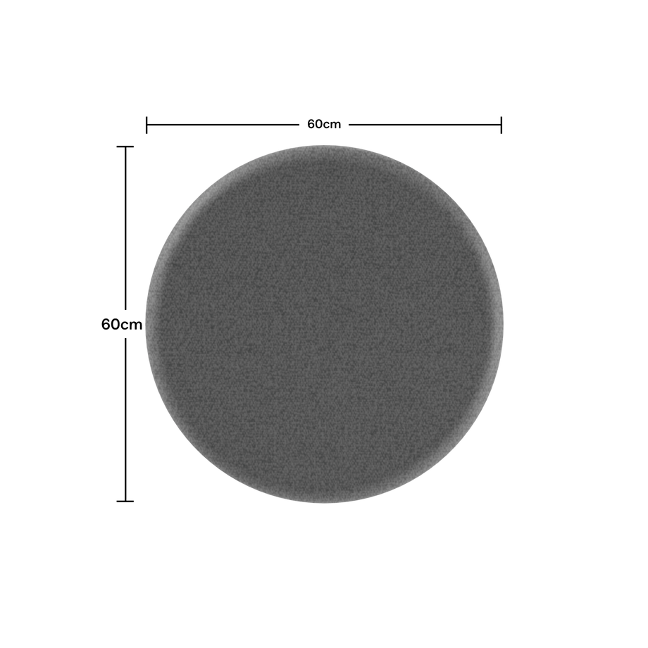 Acoustic Ceiling PanelDark Grey / 60cm by 60cm / Round
