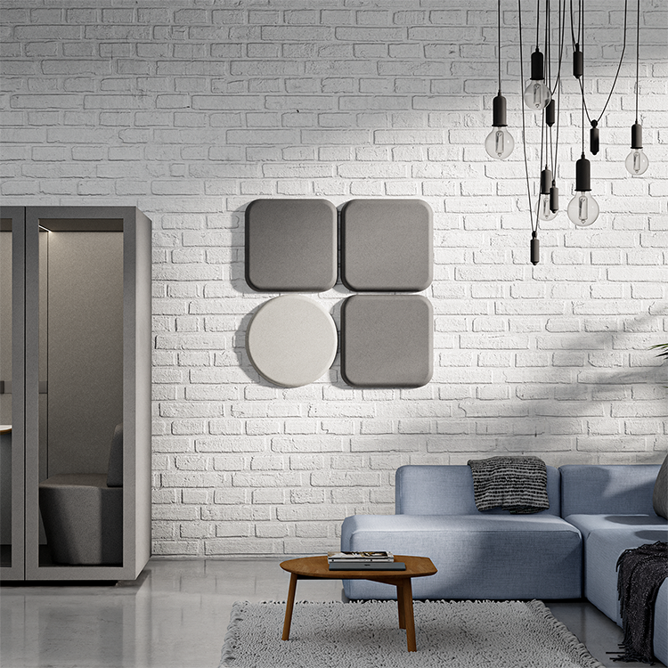 Acoustic Wall PanelDark Grey / 60cm by 60cm / Round