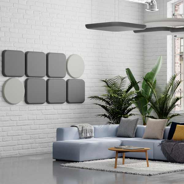 Acoustic Wall PanelDark Grey / 60cm by 60cm / Round