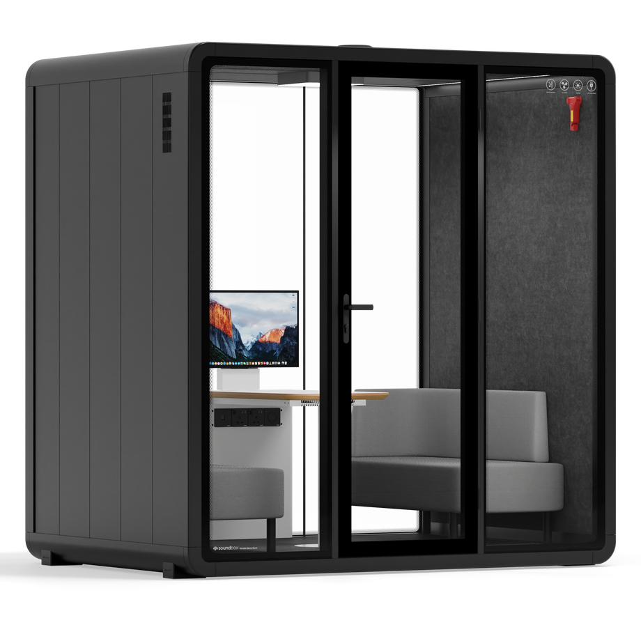 Quell+ - 4 Person Meeting BoothBlack / Delux / Dark Grey