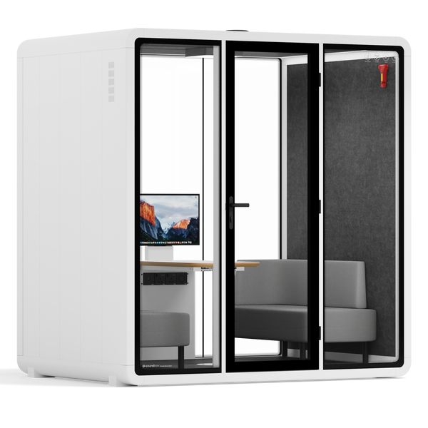 Quell+ - 4 Person Meeting BoothWhite / Delux / Dark Grey