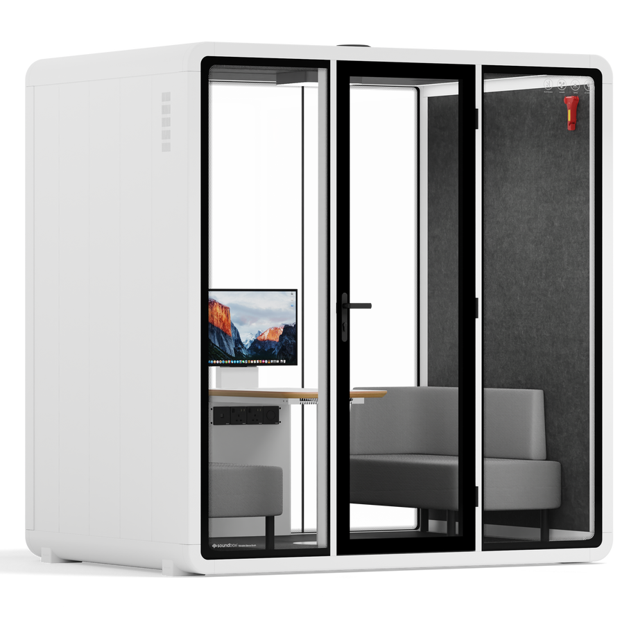 Quell+ - 4 Person Meeting BoothWhite / Delux / Dark Grey