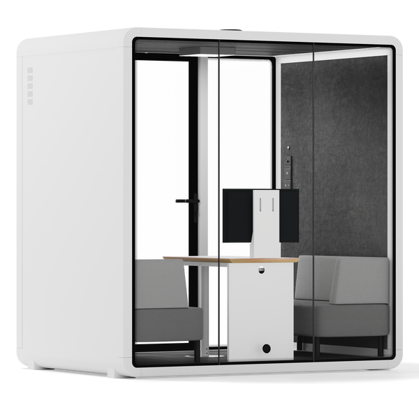 Quell+ - 4 Person Meeting BoothWhite / Delux / Dark Grey