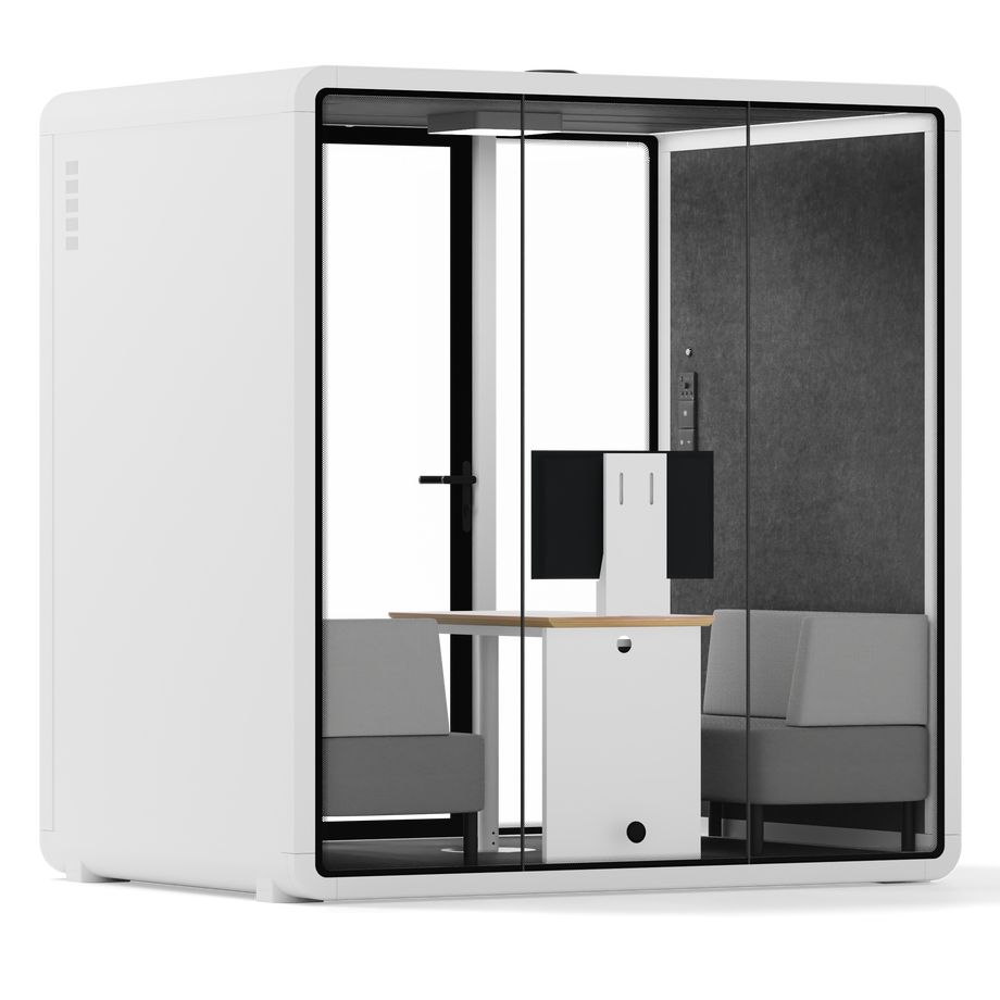 Quell+ - 4 Person Meeting BoothWhite / Delux / Dark Grey