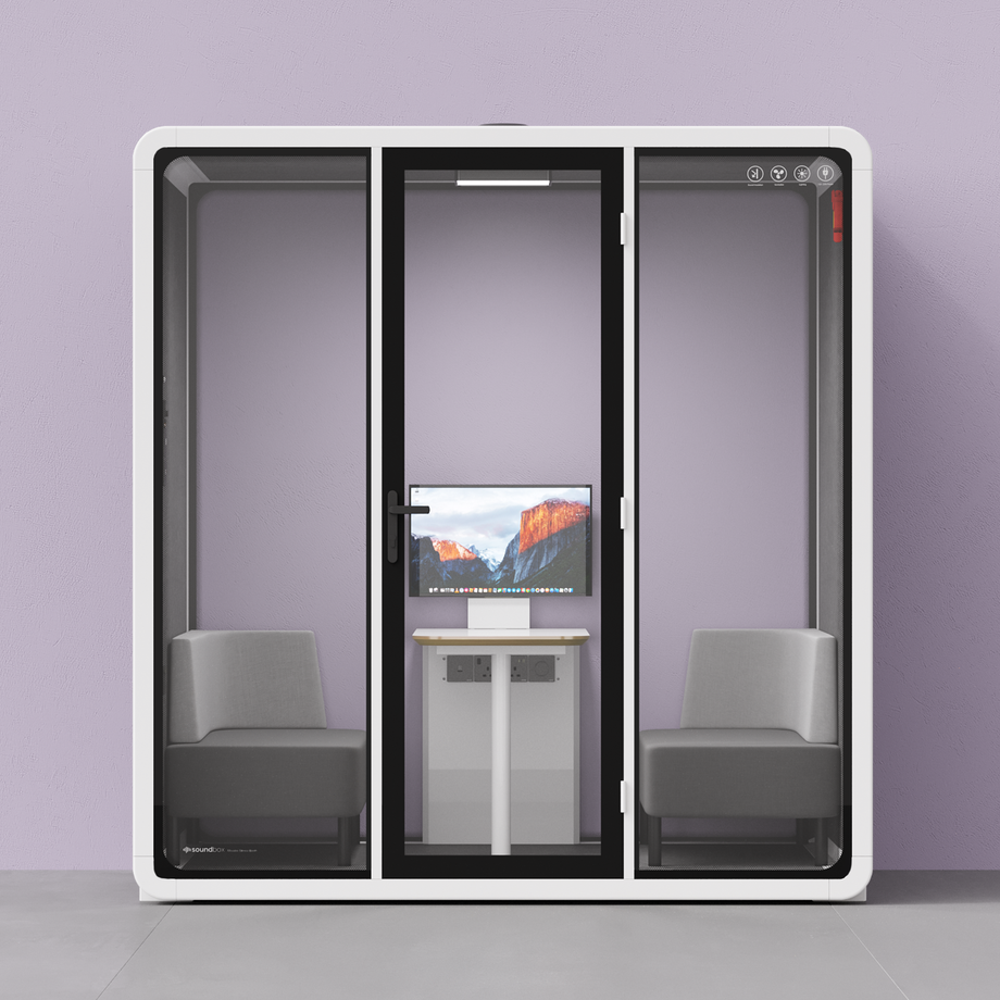 Quell+ - 4 Person Meeting BoothWhite / Delux / Dark Grey