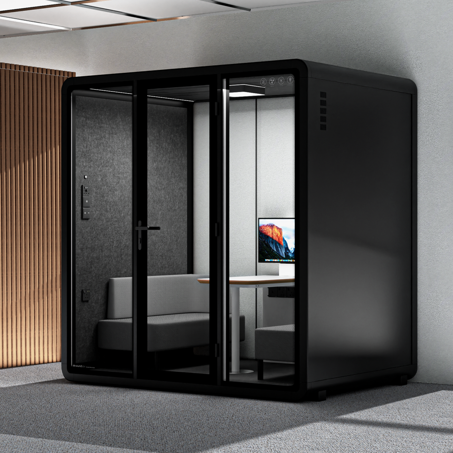 Quell+ - 4 Person Meeting BoothBlack / Delux / Dark Grey