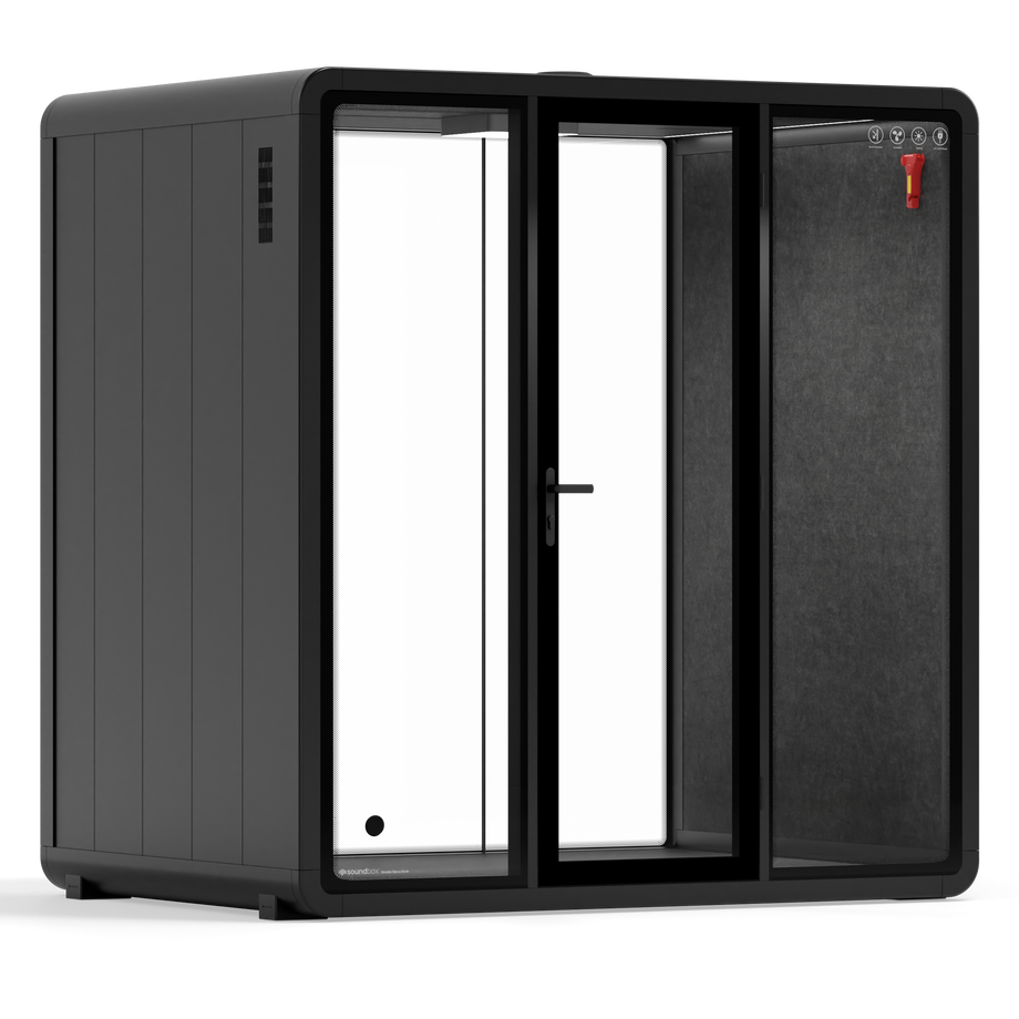 Quell+ - 4 Person Meeting BoothBlack / No Furniture / Dark Grey