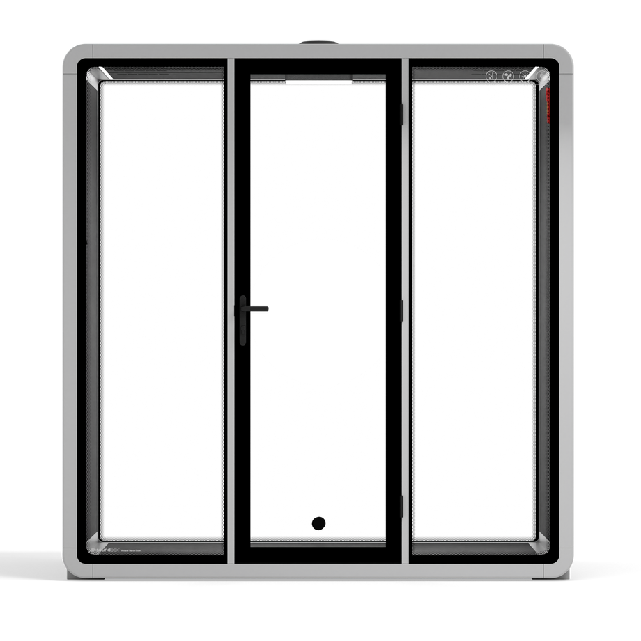 Quell+ - 4 Person Meeting BoothLight Grey / No Furniture / Dark Grey