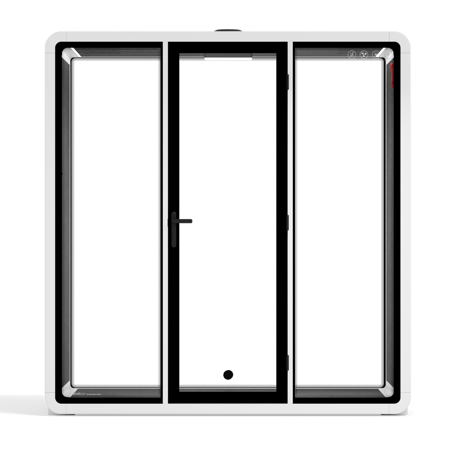 Quell+ - 4 Person Meeting BoothWhite / No Furniture / Dark Grey