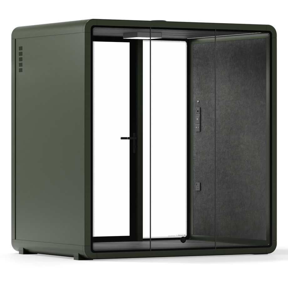 Quell+ - 4 Person Meeting BoothDark Green / No Furniture / Dark Grey
