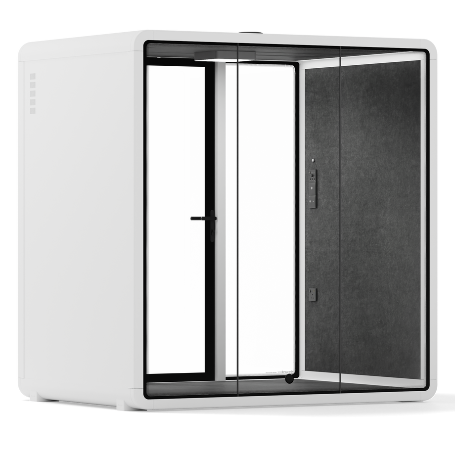 Quell+ - 4 Person Meeting BoothWhite / No Furniture / Dark Grey