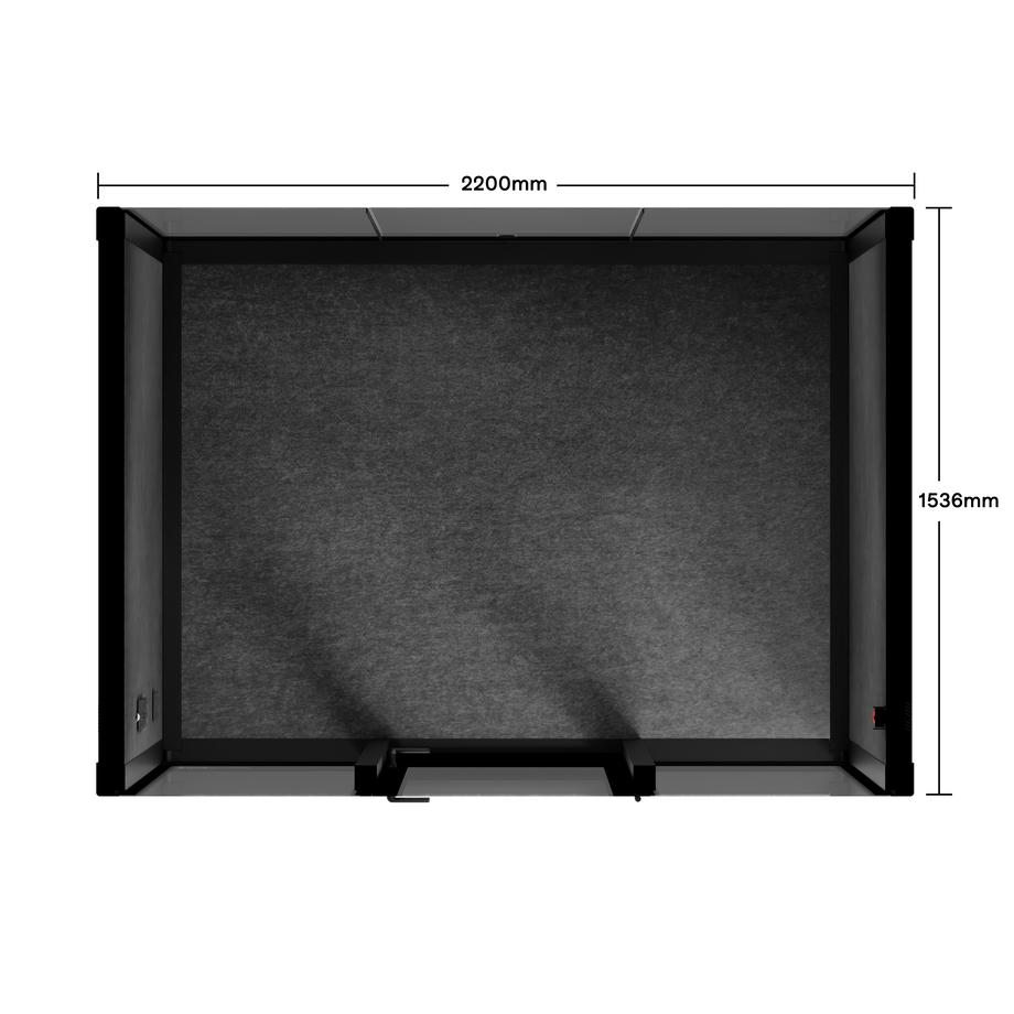 Quell+ - 4 Person Meeting BoothBlack / No Furniture / Dark Grey