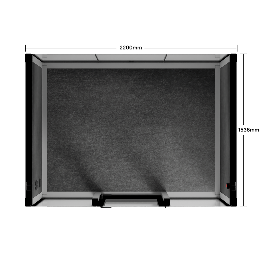 Quell+ - 4 Person Meeting BoothLight Grey / No Furniture / Dark Grey