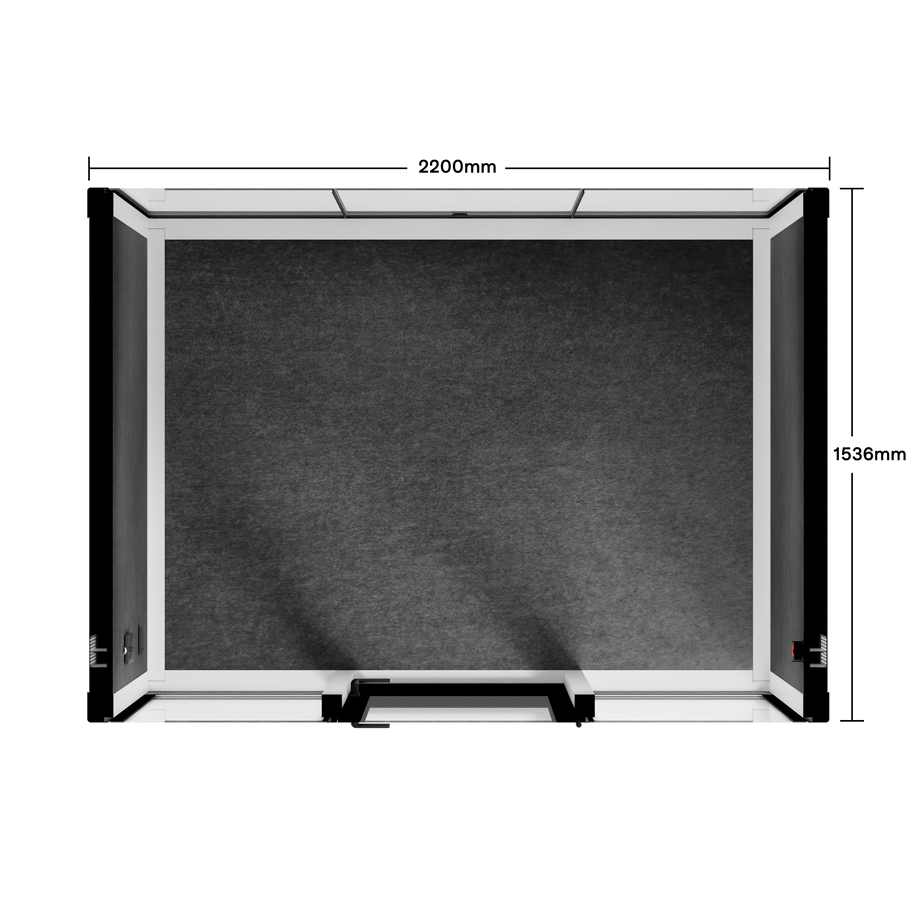 Quell+ - 4 Person Meeting BoothWhite / No Furniture / Dark Grey