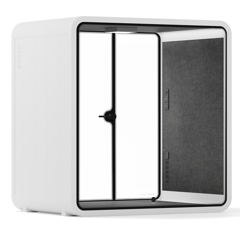 Quell - 4 Person Meeting BoothWhite / No Furniture / Dark Grey