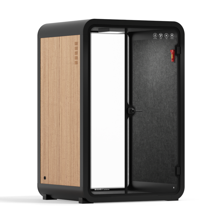 Office Phone Booth Quell - 2 PersonWooden / No Furniture / Dark Gray