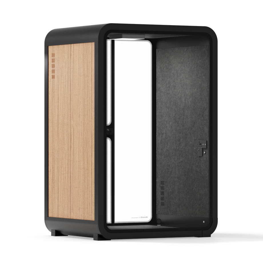 Office Phone Booth Quell - 2 PersonWooden / No Furniture / Dark Gray