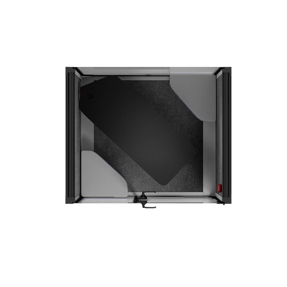 Office Phone Booth Quell - 2 PersonLight Grey / Meeting Room + Table + Corner Stool / Dark Gray