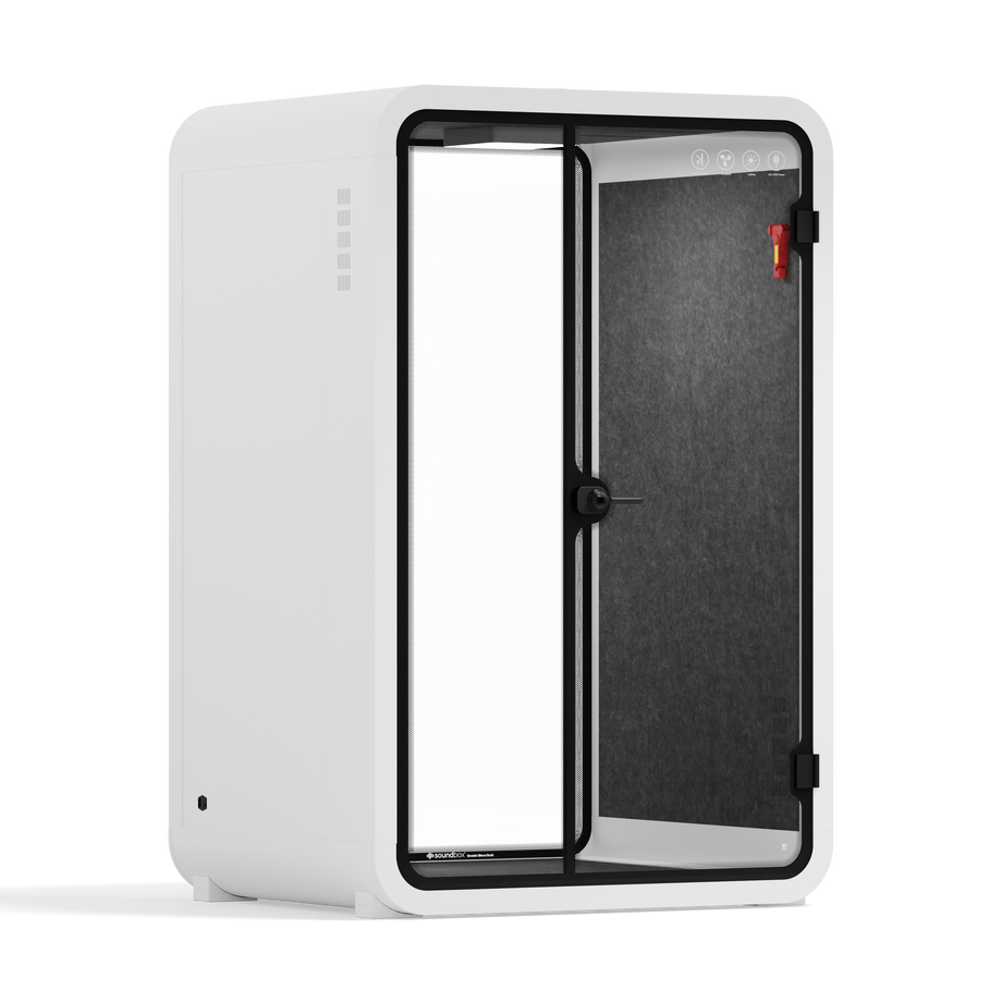 Office Phone Booth Quell - 2 PersonWhite / No Furniture / Dark Gray