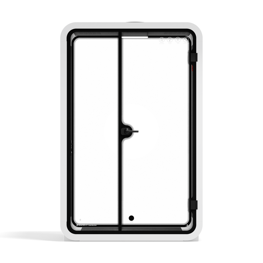 Office Phone Booth Quell - 2 PersonWhite / No Furniture / Dark Gray