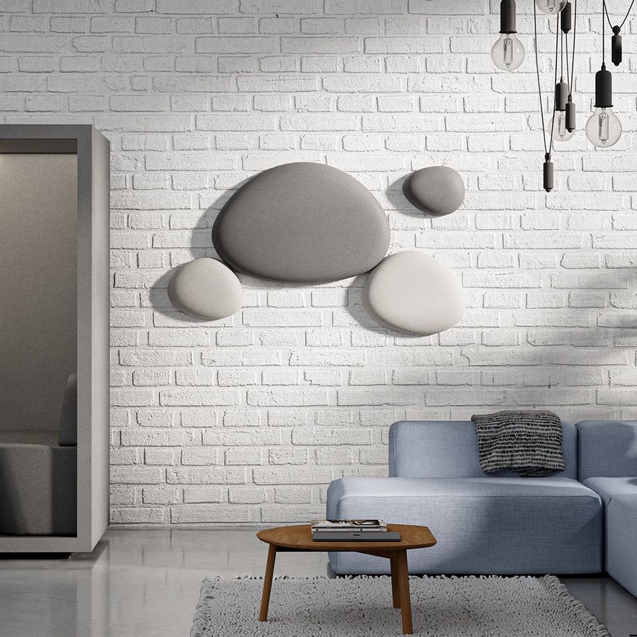 Acoustic Ceiling Panels SetDark Grey / Pebble Grey
