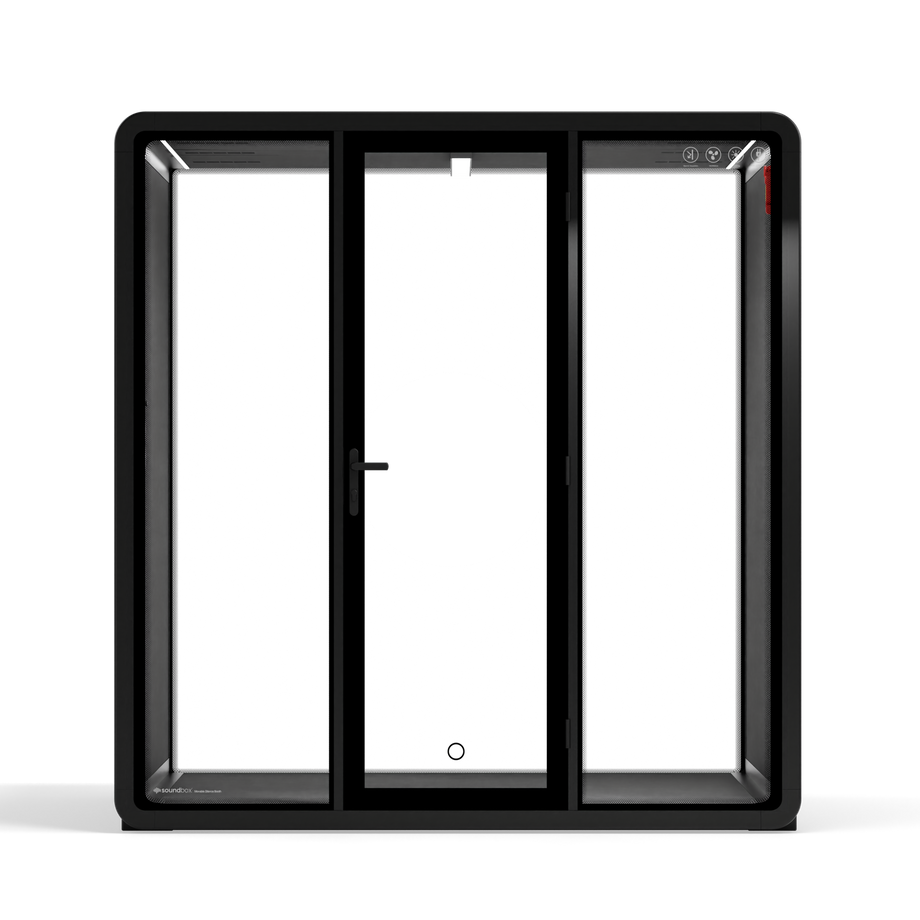 Quell - Quell+ - 6 Person Meeting BoothBlack / No Furniture / Dark Grey