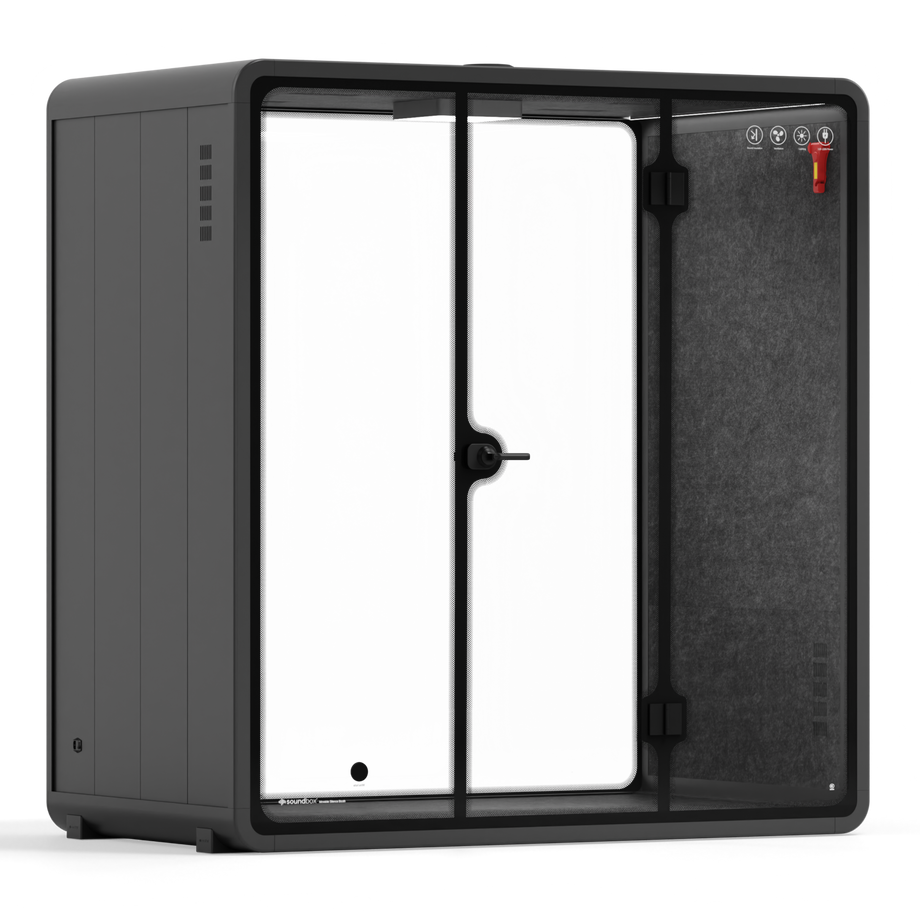 Quell Demi Booth 2+Charcoal / No Furniture / Dark Grey