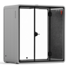 Pebble Grey Quell Demi Office Pod by Soundbox Store – 2-4 person soundproof pod without furniture, perfect for custom setups
