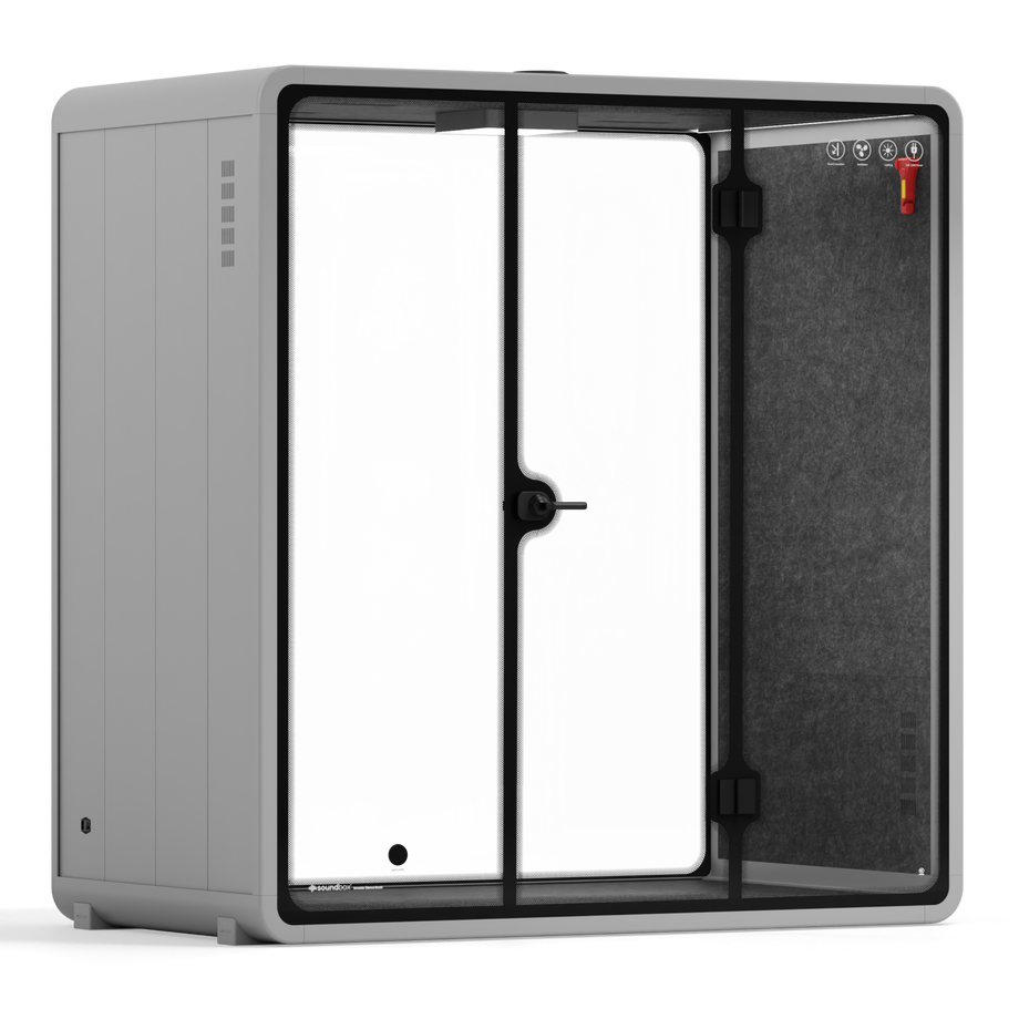 Quell Demi Booth 2+Light Grey / No Furniture / Dark Grey