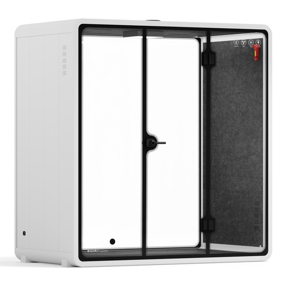 Quell Demi Booth 2+White / No Furniture / Dark Grey