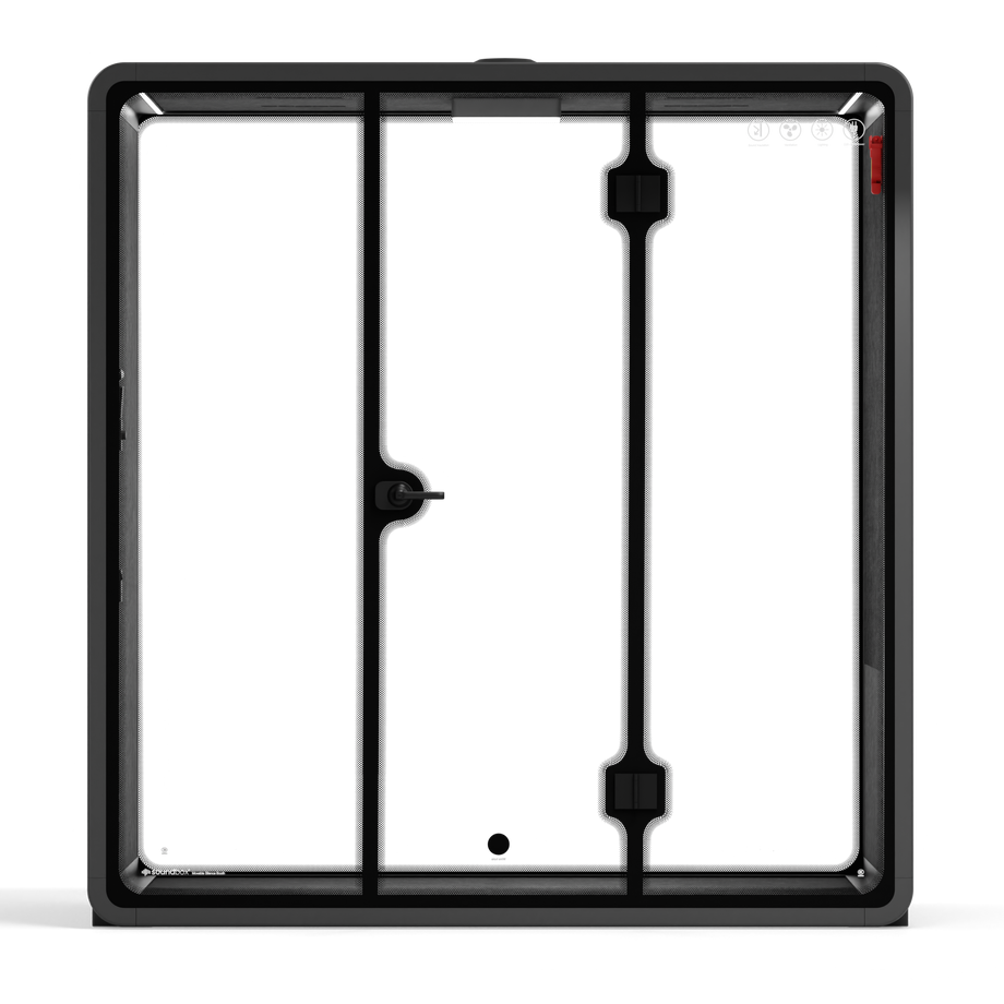 Quell Demi Booth 2+Charcoal / No Furniture / Dark Grey