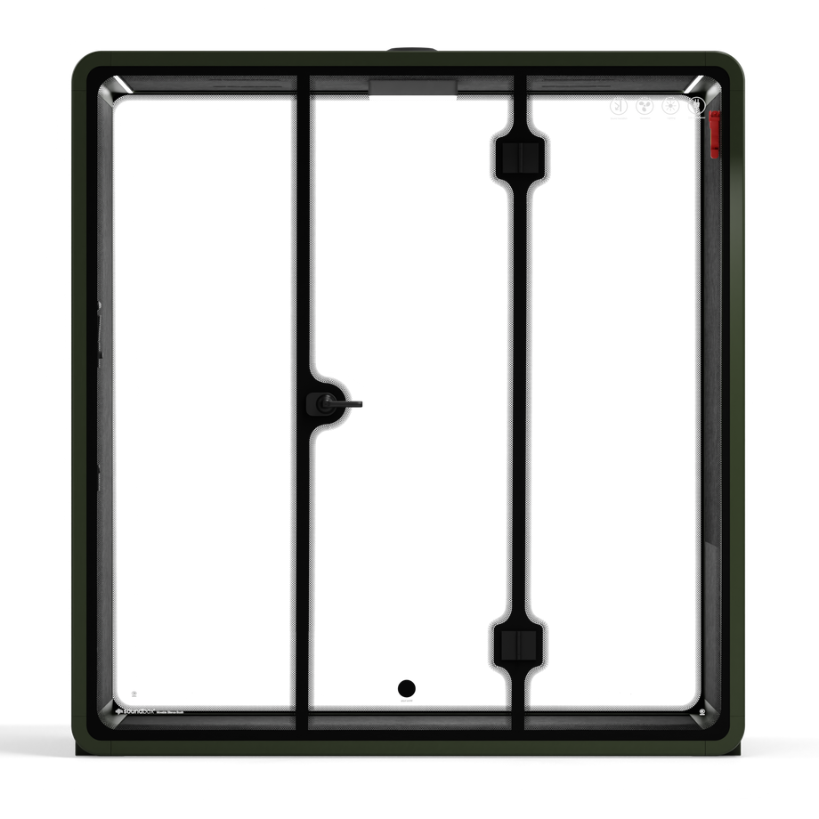 Quell Demi Booth 2+Green / No Furniture / Dark Grey