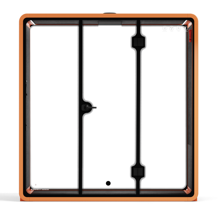 Quell Demi Booth 2+Orange / No Furniture / Dark Grey