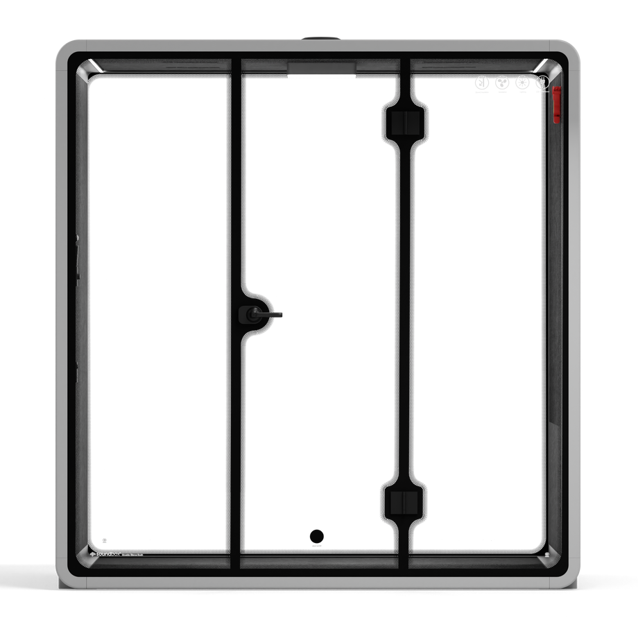 Quell Demi Booth 2+Light Grey / No Furniture / Dark Grey