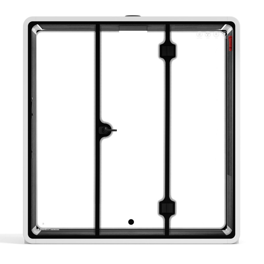 Quell Demi Booth 2+White / No Furniture / Dark Grey