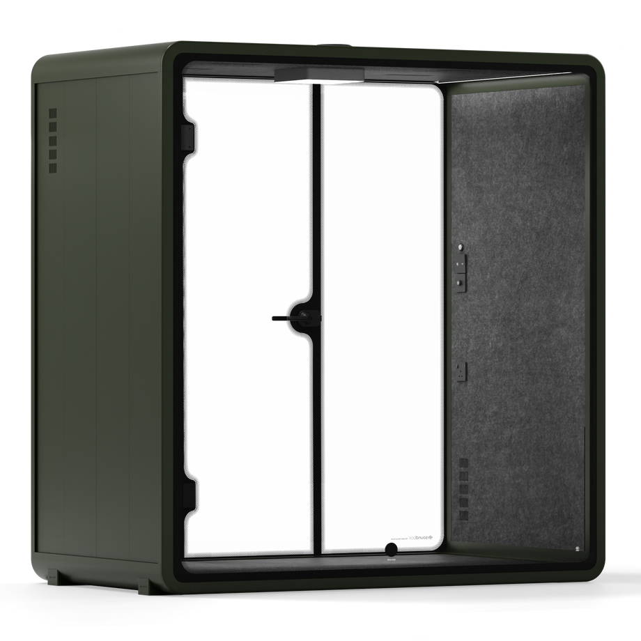 Quell Demi Booth 2+Green / No Furniture / Dark Grey