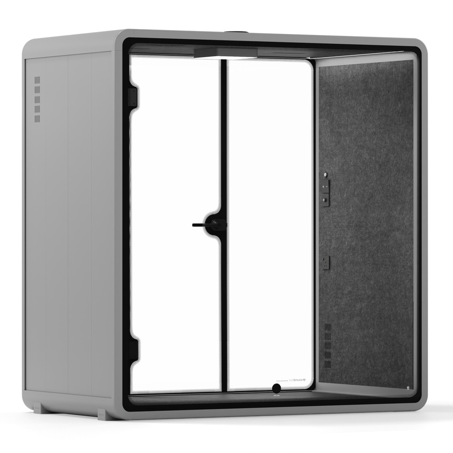 Quell Demi Booth 2+Light Grey / No Furniture / Dark Grey